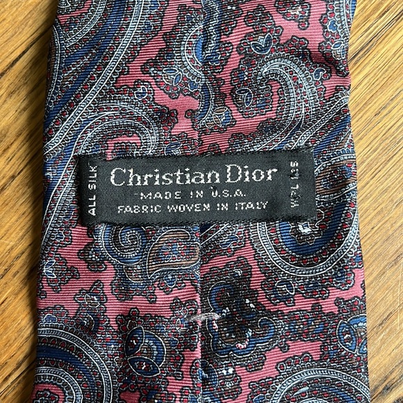 Christian Dior Silk Paisley Tie - Picture 3 of 8